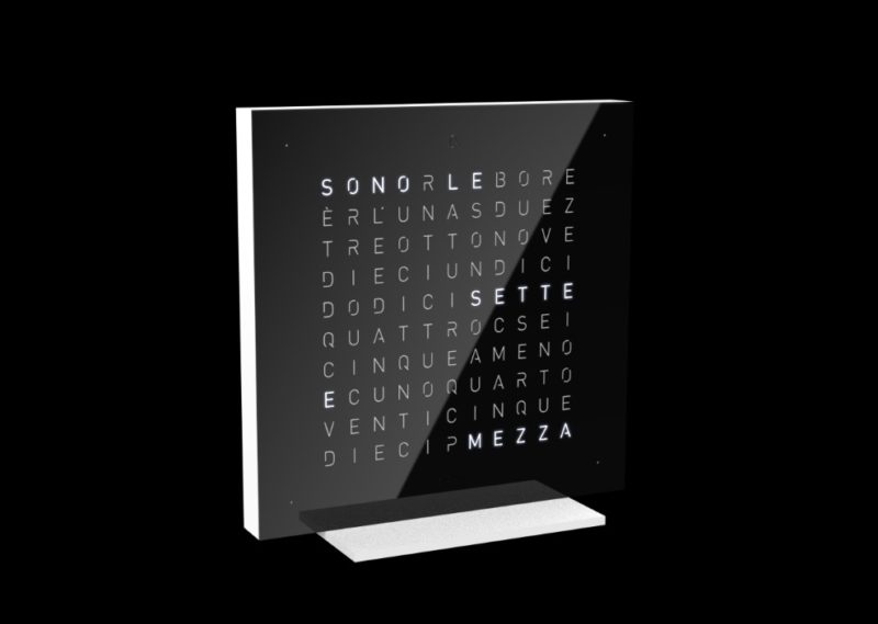 Sveglietta Qlocktwo Nero acrilico