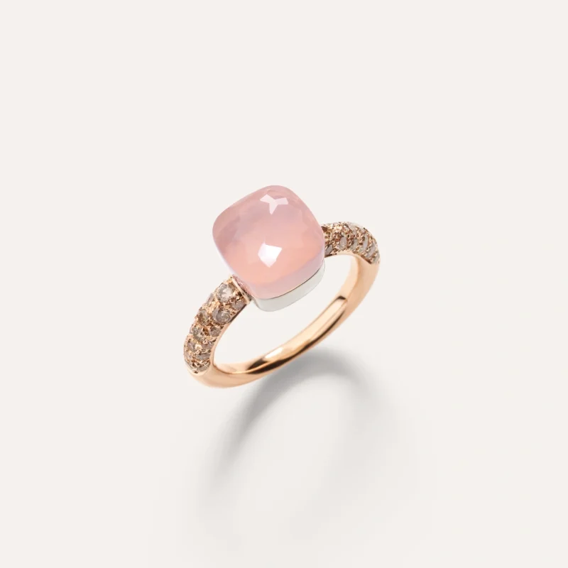Anello Pomellato Nudo Petit quarzo rosa