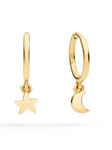Orecchini Dodo hoop stellina e luna